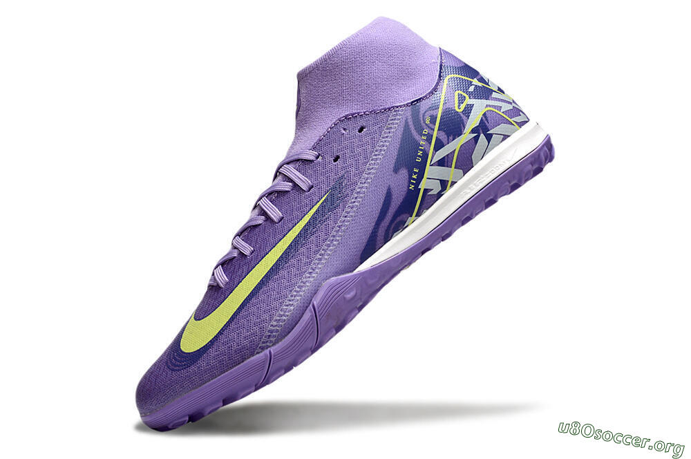 Nike Air Zoom Mercurial Superfly 10 Academy TF Football Shoes - Purple/Yellow/White 5