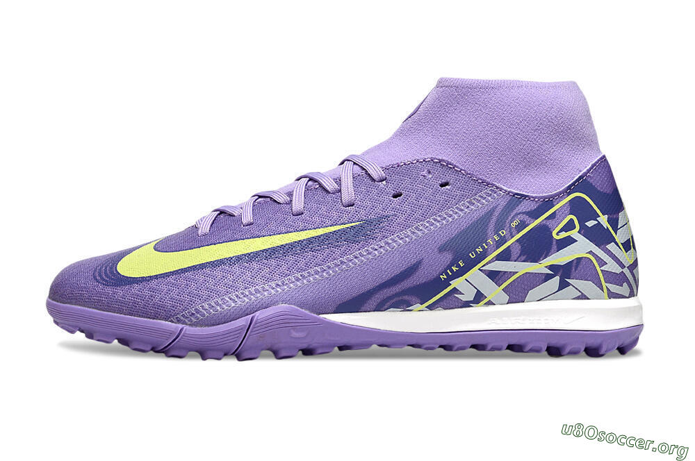 Nike Air Zoom Mercurial Superfly 10 Academy TF Football Shoes - Purple/Yellow/White 3