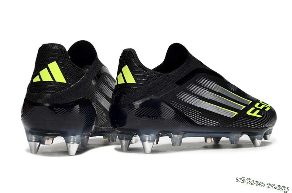 Adidas F50 Elite Laceless SG Football Boots - Black/Silver/Yellow 6