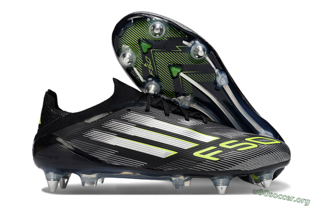 Adidas F50 Elite SG Football Boots - Black/Silver/Yellow 2