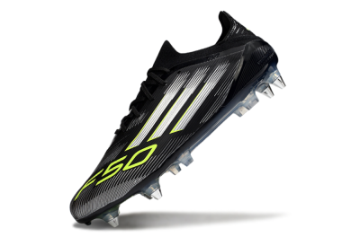 Adidas F50 Elite SG Football Boots - Black/Silver/Yellow
