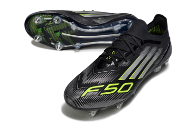 Adidas F50 Elite SG Football Boots - Black/Silver/Yellow
