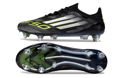 Adidas F50 Elite SG Football Boots - Black/Silver/Yellow