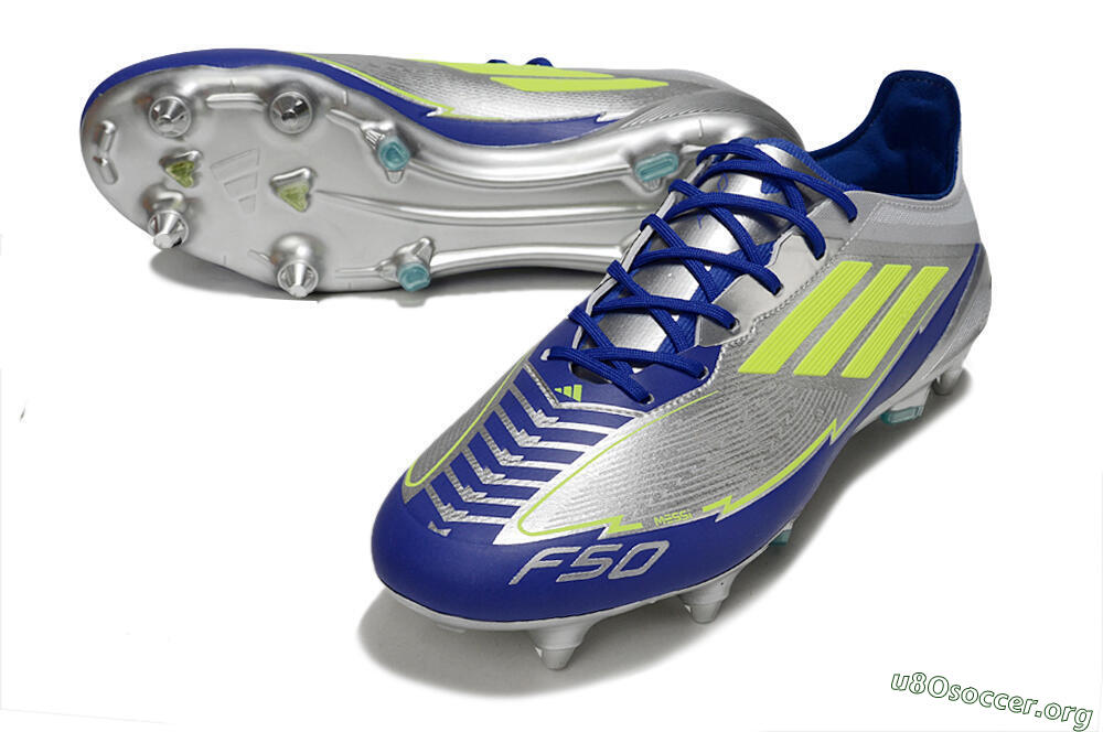 Adidas F50 Elite SG Football Boots - Silver/Yellow/Blue 0