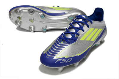 Adidas F50 Elite SG Football Boots - Silver/Yellow/Blue