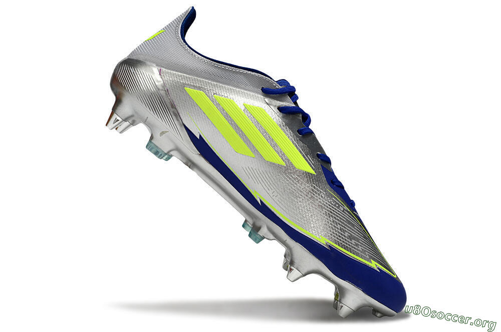 Adidas F50 Elite SG Football Boots - Silver/Yellow/Blue 4