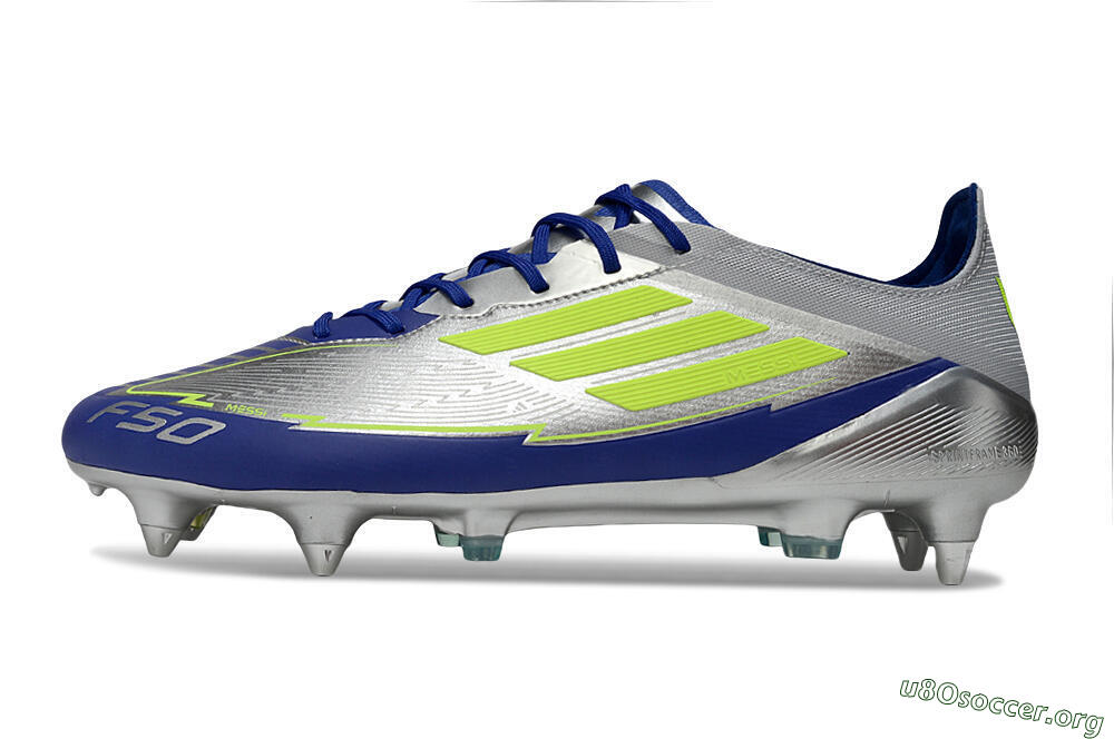Adidas F50 Elite SG Football Boots - Silver/Yellow/Blue 3