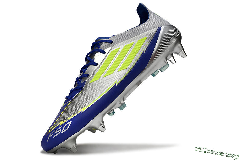 Adidas F50 Elite SG Football Boots - Silver/Yellow/Blue 5