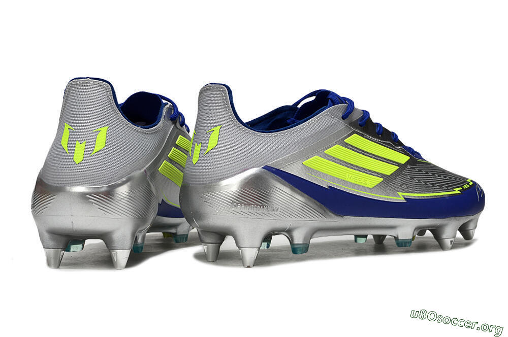 Adidas F50 Elite SG Football Boots - Silver/Yellow/Blue 6