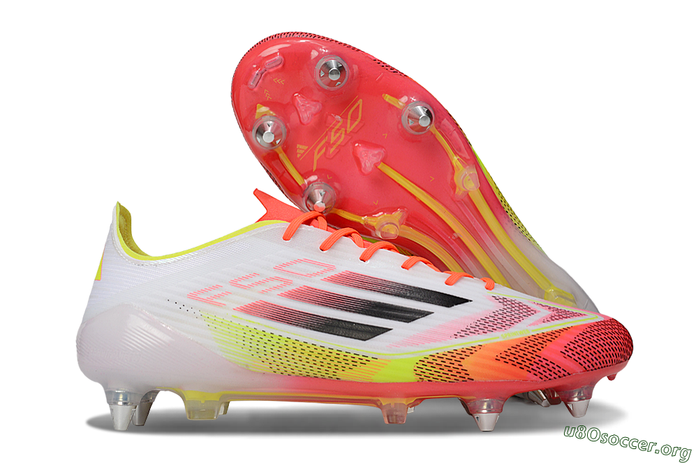 Adidas F50 Elite SG Football Boots - White/Red/Yellow 2