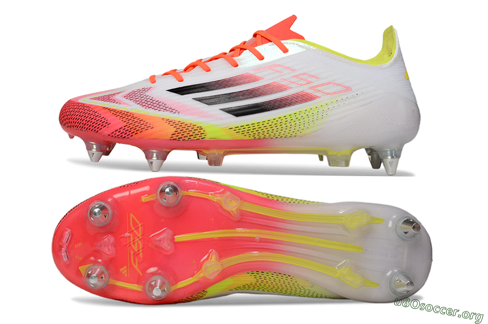 Adidas F50 Elite SG Football Boots - White/Red/Yellow 1
