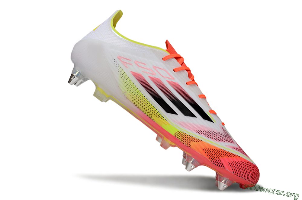 Adidas F50 Elite SG Football Boots - White/Red/Yellow 4