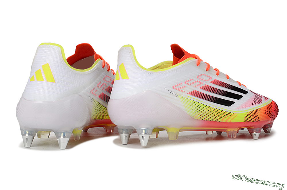 Adidas F50 Elite SG Football Boots - White/Red/Yellow 6