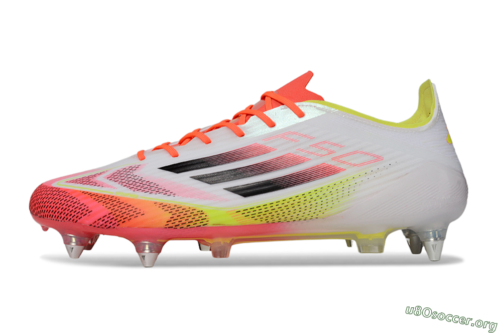 Adidas F50 Elite SG Football Boots - White/Red/Yellow 3