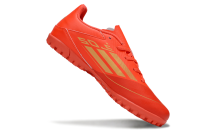Adidas F50 Club TF Football Shoes - Red/Gold