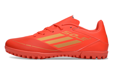 Adidas F50 Club TF Football Shoes - Red/Gold