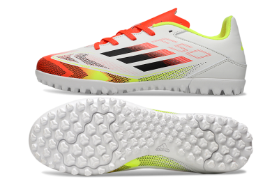 Adidas F50 Club TF Football Shoes - White/Red/Yellow
