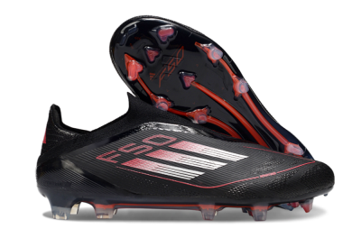 Adidas F50 Elite Laceless FG Football Boots - Black/Silver/Red