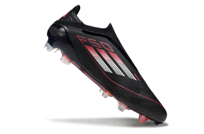 Adidas F50 Elite Laceless FG Football Boots - Black/Silver/Red