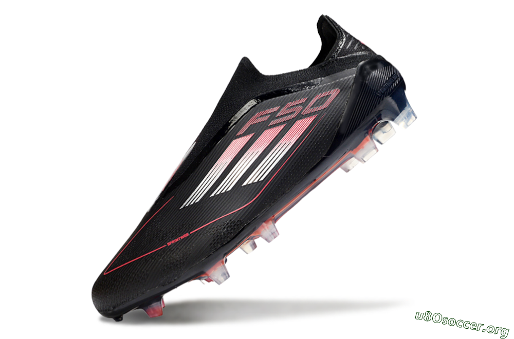 Adidas F50 Elite Laceless FG Football Boots - Black/Silver/Red 5