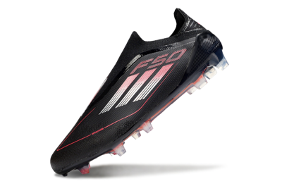 Adidas F50 Elite Laceless FG Football Boots - Black/Silver/Red