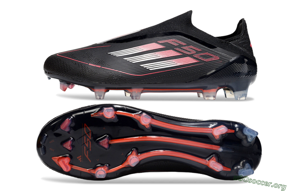 Adidas F50 Elite Laceless FG Football Boots - Black/Silver/Red 1