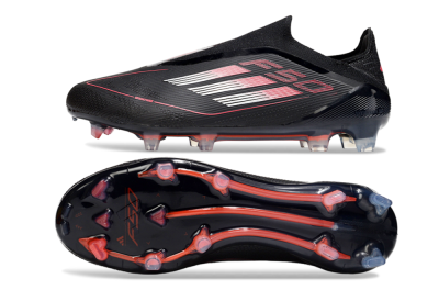 Adidas F50 Elite Laceless FG Football Boots - Black/Silver/Red