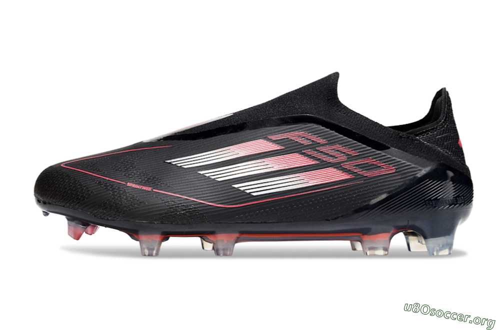 Adidas F50 Elite Laceless FG Football Boots - Black/Silver/Red 3