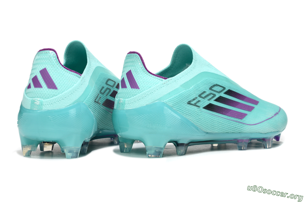 Adidas F50 Elite Laceless FG Football Boots - Jade/Purple/Black 6