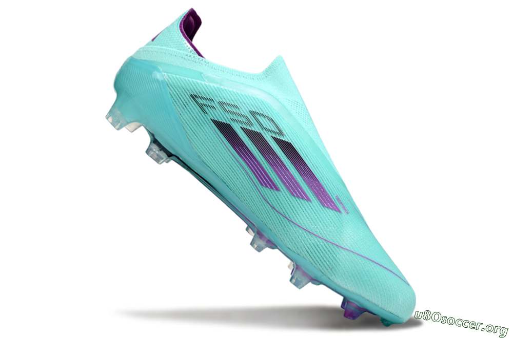 Adidas F50 Elite Laceless FG Football Boots - Jade/Purple/Black 4