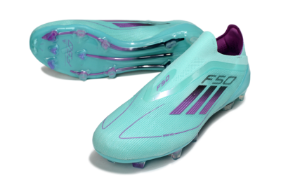 Adidas F50 Elite Laceless FG Football Boots - Jade/Purple/Black