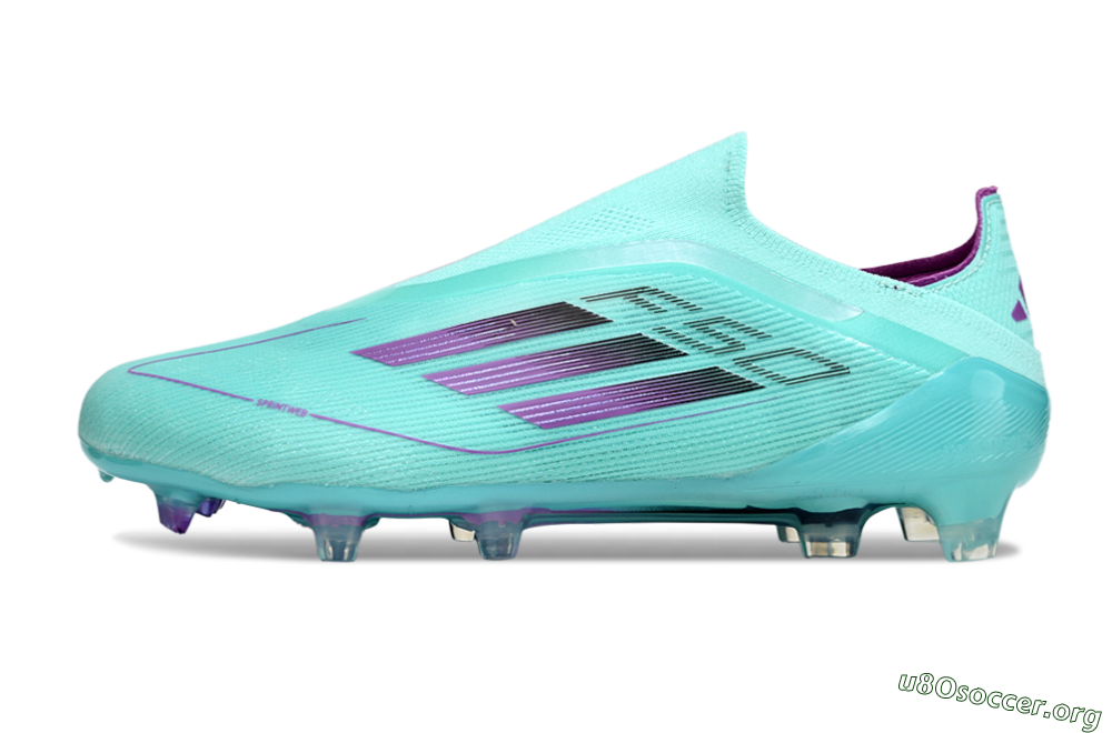 Adidas F50 Elite Laceless FG Football Boots - Jade/Purple/Black 3