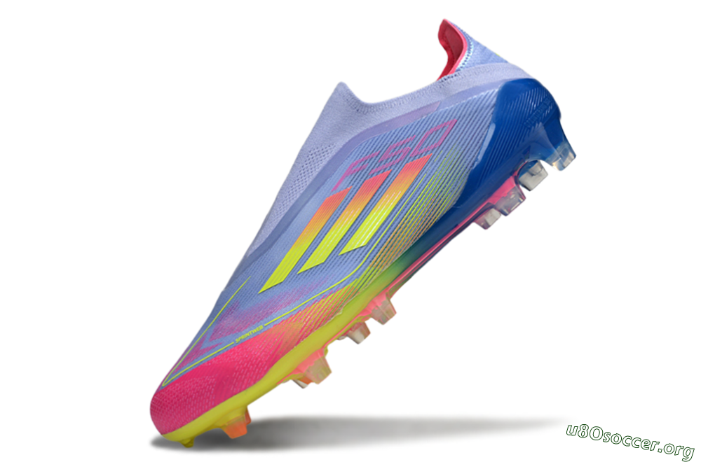 Adidas F50 Elite Laceless FG Football Boots - Blue/Yellow/Red 5