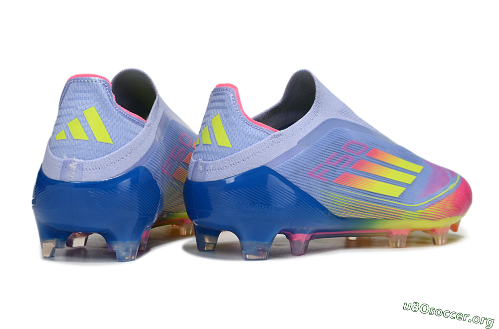 Adidas F50 Elite Laceless FG Football Boots - Blue/Yellow/Red 6