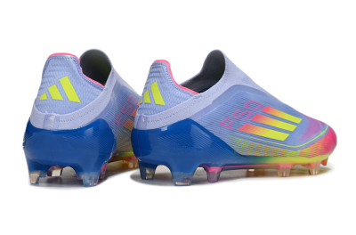 Adidas F50 Elite Laceless FG Football Boots - Blue/Yellow/Red