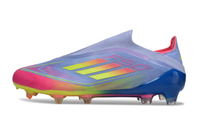 Adidas F50 Elite Laceless FG Football Boots - Blue/Yellow/Red
