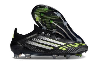 Adidas F50 Elite FG Football Boots - Black/Silver/Yellow