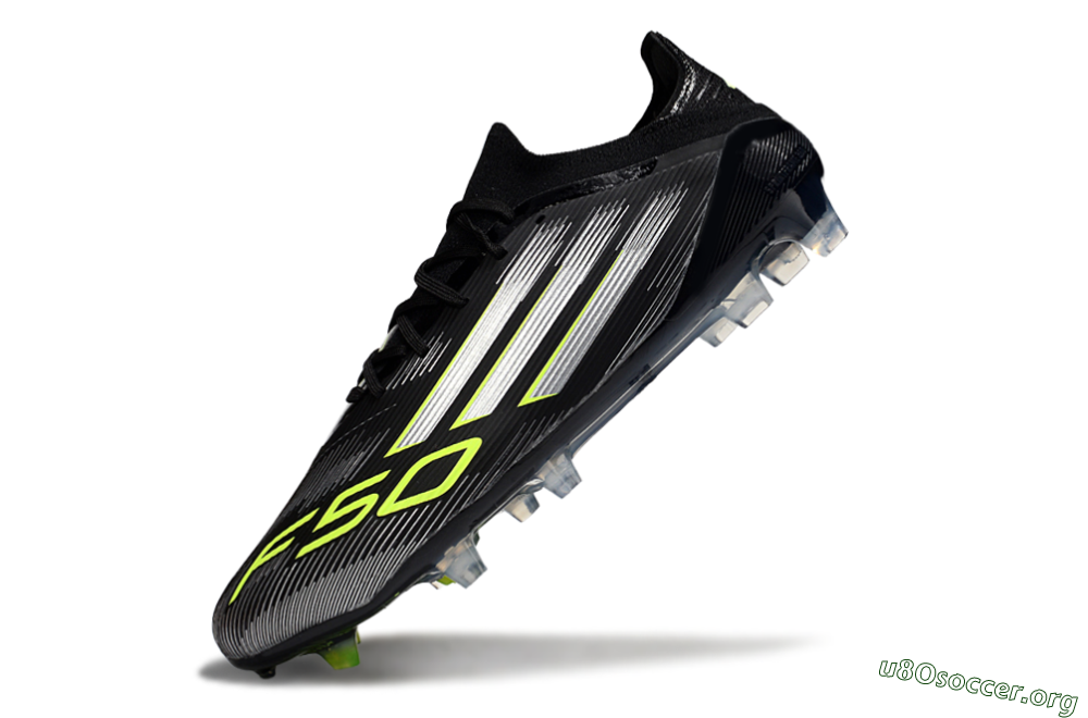 Adidas F50 Elite FG Football Boots - Black/Silver/Yellow 5