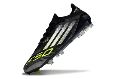 Adidas F50 Elite FG Football Boots - Black/Silver/Yellow