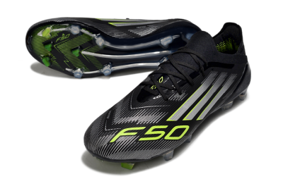 Adidas F50 Elite FG Football Boots - Black/Silver/Yellow