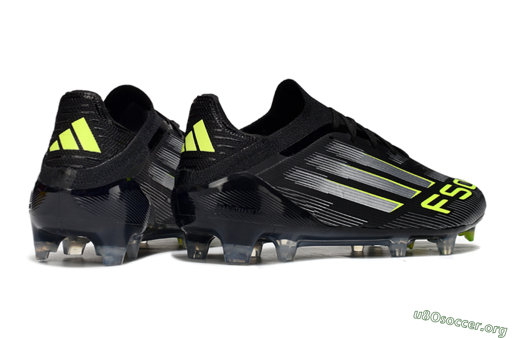 Adidas F50 Elite FG Football Boots - Black/Silver/Yellow 6