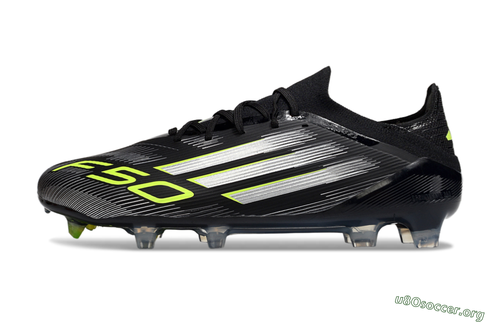 Adidas F50 Elite FG Football Boots - Black/Silver/Yellow 3