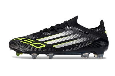 Adidas F50 Elite FG Football Boots - Black/Silver/Yellow