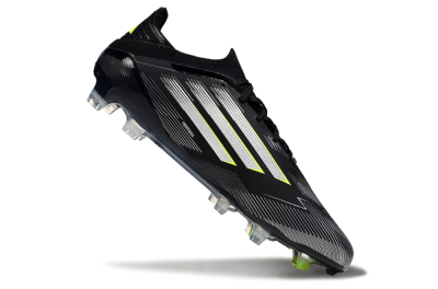 Adidas F50 Elite FG Football Boots - Black/Silver/Yellow