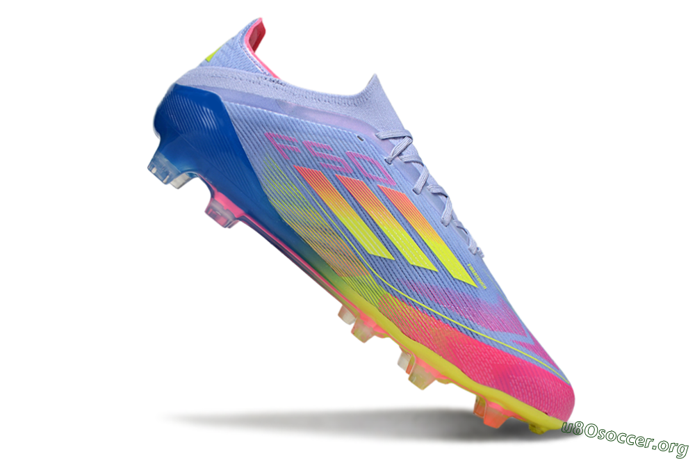 Adidas F50 Elite FG Football Boots - Blue/Yellow/Pink 4