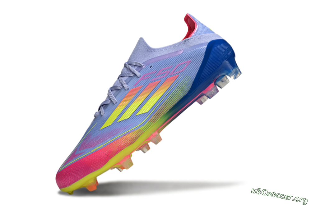 Adidas F50 Elite FG Football Boots - Blue/Yellow/Pink 5
