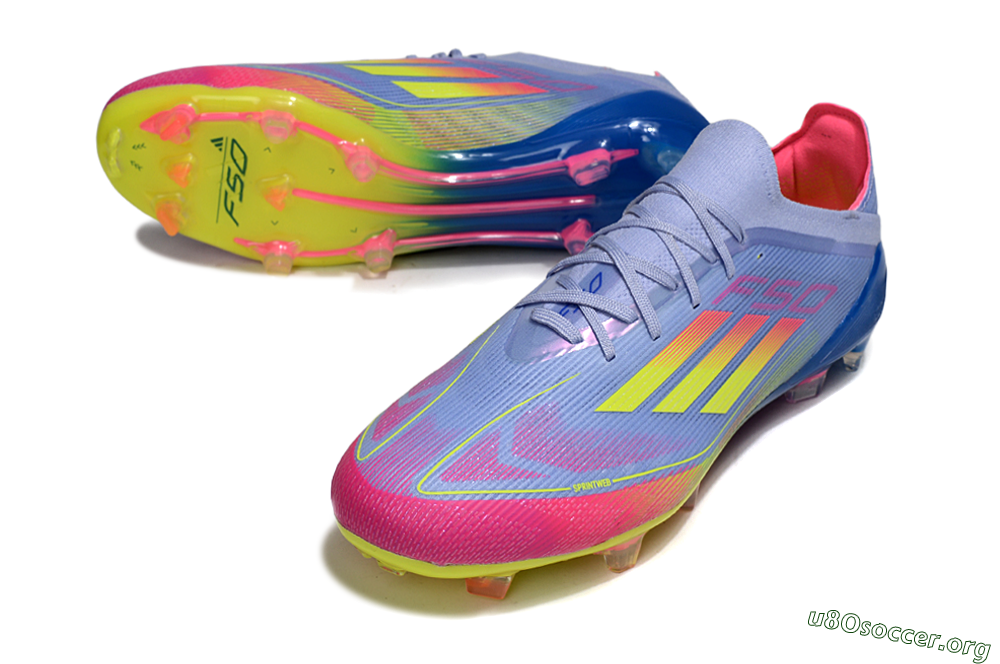 Adidas F50 Elite FG Football Boots - Blue/Yellow/Pink 0