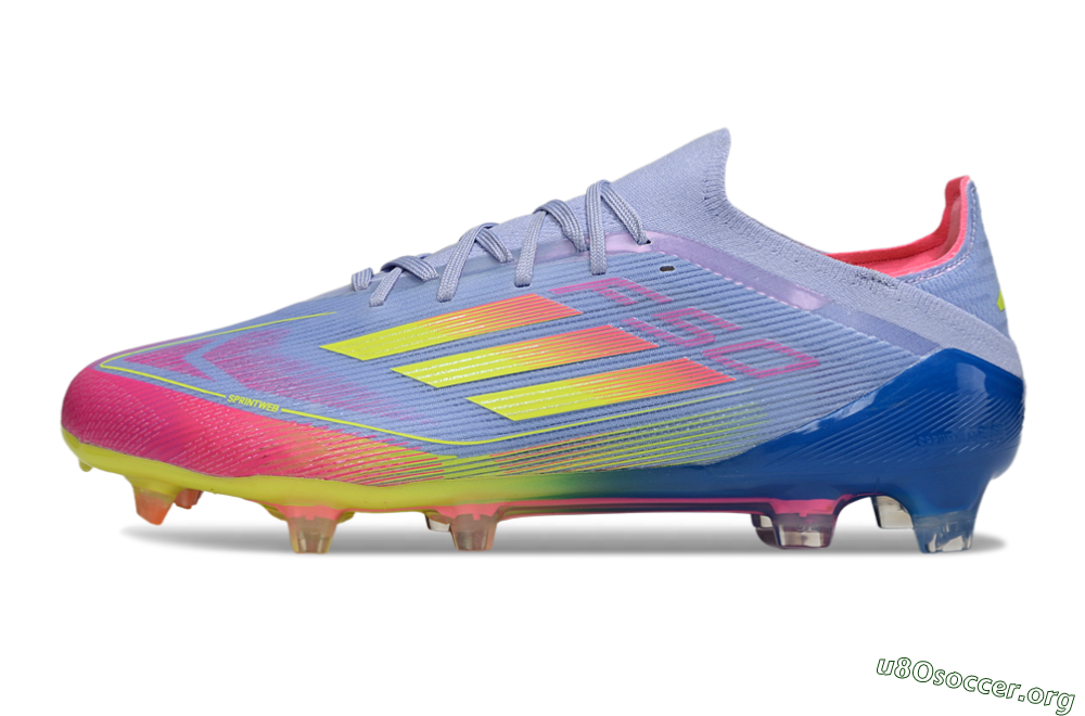Adidas F50 Elite FG Football Boots - Blue/Yellow/Pink 3