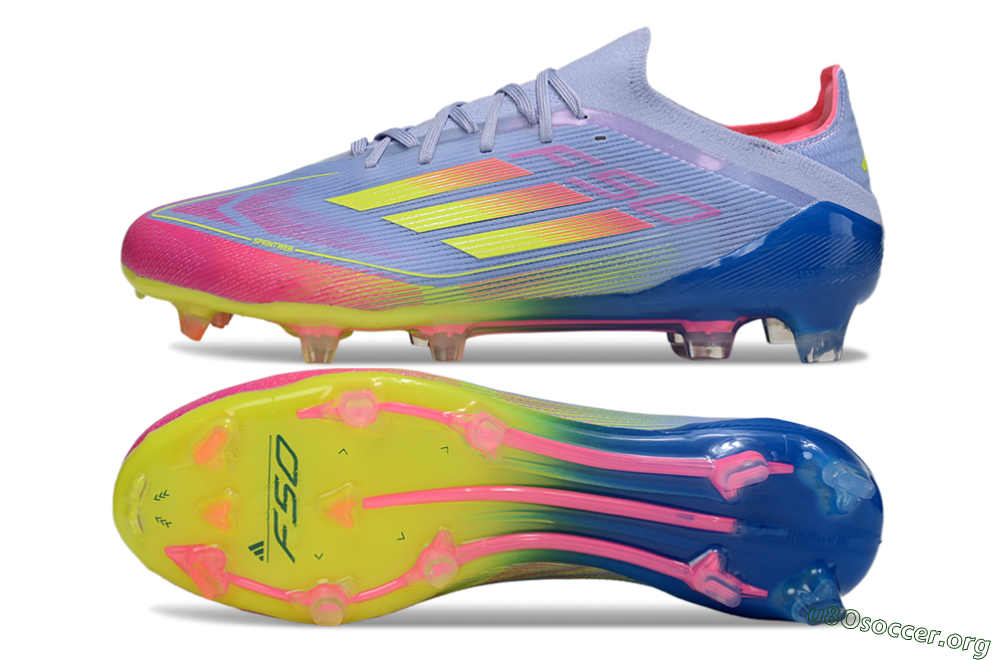Adidas F50 Elite FG Football Boots - Blue/Yellow/Pink 1