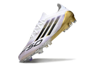 Adidas F50 Elite FG Football Boots - White/Black/Purple/Gold